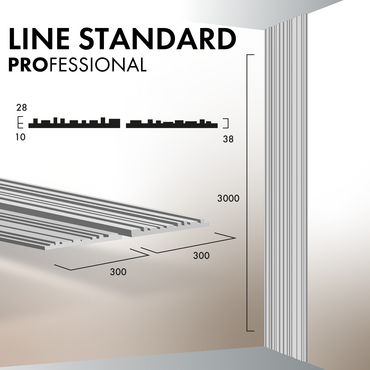 Гіпсова 3Д панель LINE Standard [3000х300] PROFESSIONAL