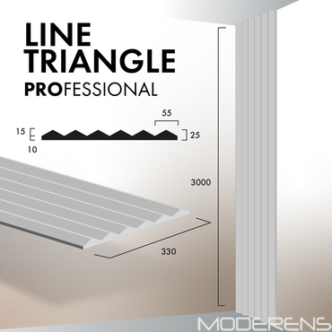 Гіпсова 3Д панель Line Triangle [3000х330] PROFESSIONAL