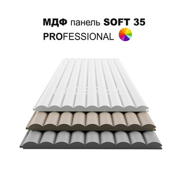 МДФ панель LINE SOFT 35  [max H=2750x300]  PROFESSIONAL