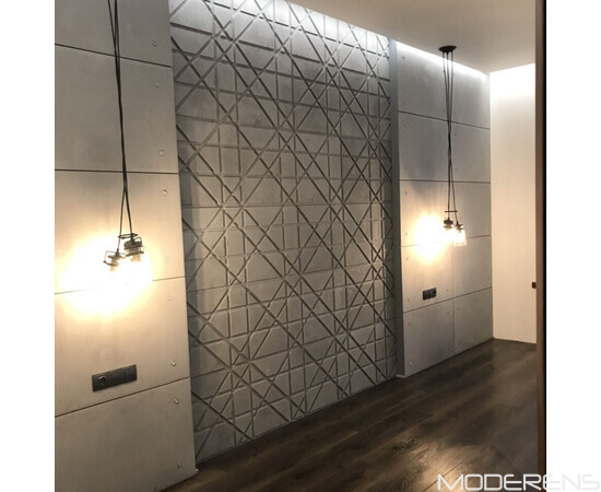Бетонна 3D панель Led line