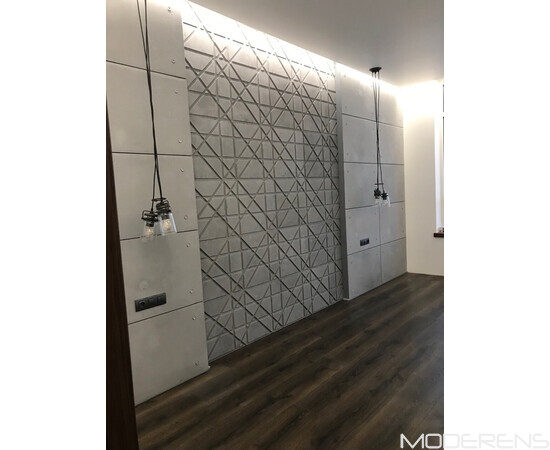 Бетонна 3D панель Led line, зображення 3