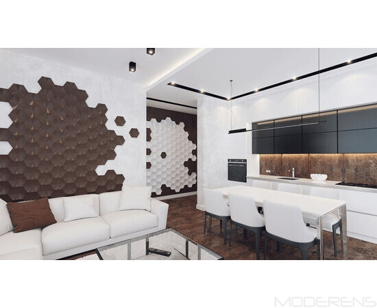 Гіпсова 3Д панель DECO - Соти, зображення 12