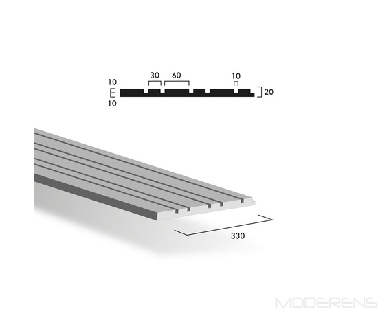 Гіпсова 3Д панель Line 60/30 [3000х330] PROFESSIONAL, зображення 3