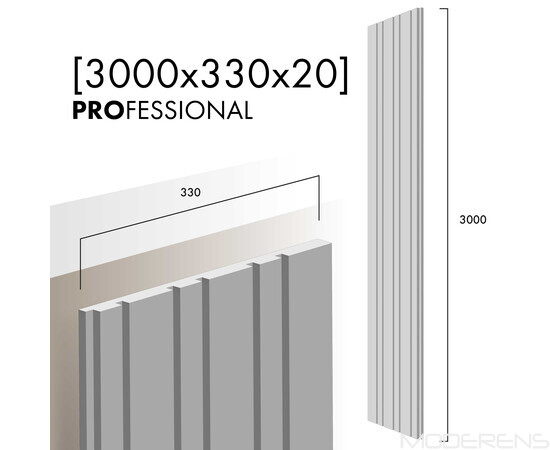 Гіпсова 3Д панель Line 60/30 [3000х330] PROFESSIONAL, зображення 2