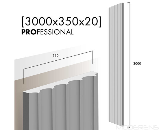 Гіпсова 3Д панель Line Surf [3000х350] PROFESSIONAL, зображення 2