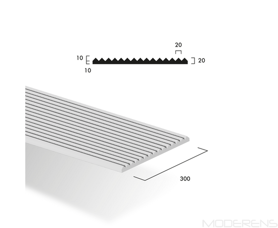 Гіпсова 3Д панель LINE ZigZag [3000х300] PROFESSIONAL, зображення 3