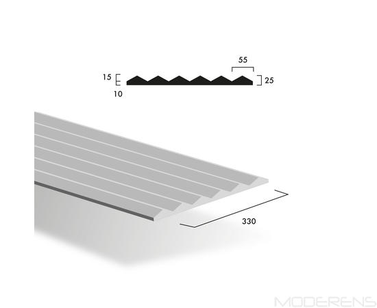 Гіпсова 3Д панель Line Triangle [3000х330] PROFESSIONAL, зображення 3
