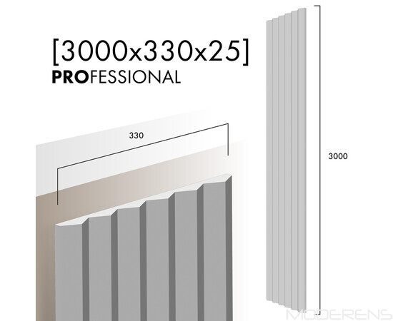 Гіпсова 3Д панель Line Triangle [3000х330] PROFESSIONAL, зображення 2