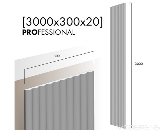 Гіпсова 3Д панель Soft mini [3000х300] PROFESSIONAL, зображення 2