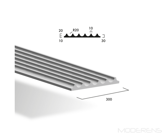 Гіпсова 3Д панель LINE 10 [3000х300] PROFESSIONAL, зображення 3