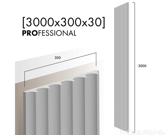 Гіпсова 3Д панель LINE 10 [3000х300] PROFESSIONAL, зображення 2