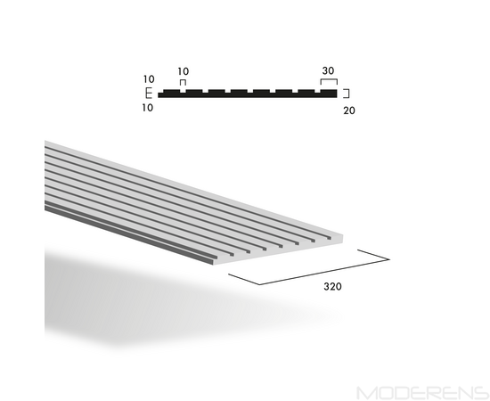 Гіпсова 3D панель LINE 30 [3000х320] PROFESSIONAL, зображення 3