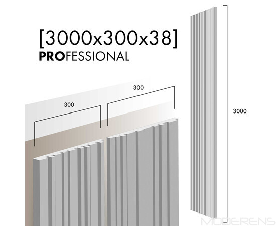 Гіпсова 3Д панель LINE Standard [3000х300] PROFESSIONAL, зображення 2