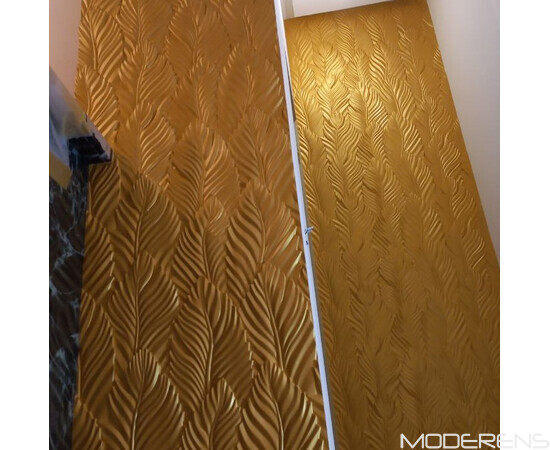 Гипсовая 3D панель LEAVES [1000х500] Листья, изображение 3