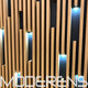 3D панель Рейка дуб шпон [40х20] з LED підсвіткою